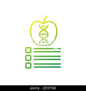 icône de vecteur de la pomme génétiquement modifiée Illustration de Vecteur