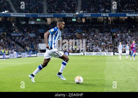 Saint-Sébastien, Espagne. 21st avril 2022. La Liga Spanish la Liga football Match Real Sociedad vs FC Barcelona au stade Reale Arena, San Sebastian 21 avril 2022. Isek 900/Cormon Press Credit: CORMON PRESS/Alay Live News Banque D'Images