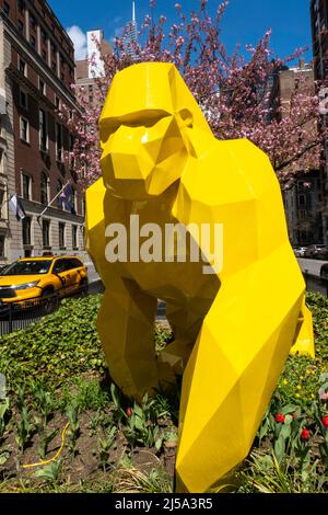 L'installation d'Idriss B de créatures animales fantasques est exposée à Murray Hill jusqu'en février 2023, à New York, aux États-Unis Banque D'Images