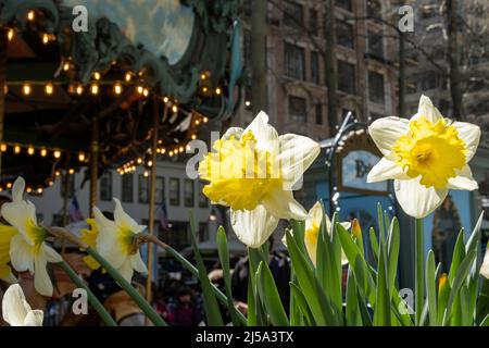 Bryant Park a de beaux paysages au printemps, New York City, USA 2022 Banque D'Images