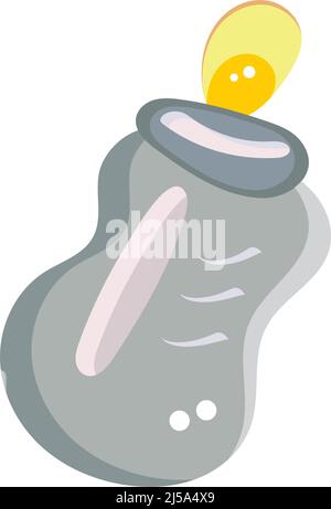 Icône de bouteille isolée joli motif Vector Illustration de Vecteur