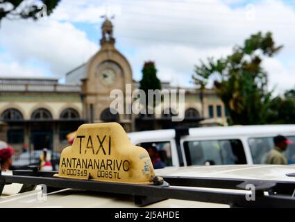 Taxi Antananarivo, Madagascar. Banque D'Images