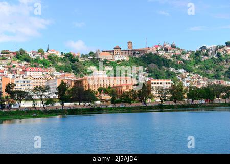 Lac Anosy à Antananarivo, Madagascar. Banque D'Images