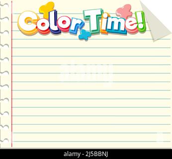 Bordure de couleur vierge mignonne pour l'illustration de la feuille de travail Illustration de Vecteur