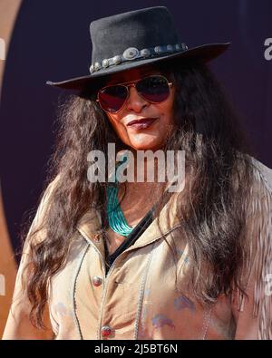 Los Angeles, États-Unis. 21st avril 2022. HOLLYWOOD, LOS ANGELES, CALIFORNIE, États-Unis - AVRIL 21 : l'actrice américaine PAM Grier arrive au festival de film classique 2022 de TCM soirée d'ouverture 40th anniversaire projection de 'E.T. The Extra-Terrestrial', qui a eu lieu au TCL Chinese Theatre IMAX le 21 avril 2022 à Hollywood, Los Angeles, Californie, États-Unis. (Photo par image Press Agency) Credit: Image Press Agency/Alamy Live News Banque D'Images