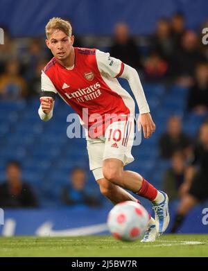 Londres, Royaume-Uni. 20th avril 2022. 20 avril 2022 - Chelsea v Arsenal - Premier League - Stamford Bridge Emile Smith Rowe pendant le match de la Premier League au Stamford Bridge Credit: Mark pain/Alay Live News Banque D'Images