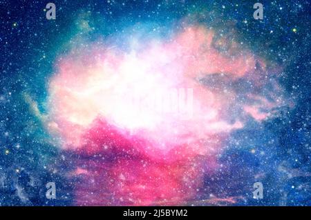 arrière-plan spatial avec étoiles et nébuleuses Banque D'Images