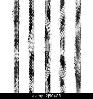 Le pneu suit les lignes des angles ronds Illustration de Vecteur