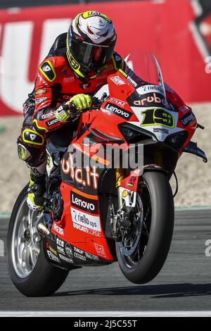 Assen, pays-Bas. 22nd avril 2022. 22nd avril 2022. Assen, pays-Bas. 2022-04-22 11:06:11 ASSEN - Alvaro Bautista (ESP) sur son Ducati pendant la pratique libre pour le Championnat du monde de Superbike à TT circuit Assen. ANP VINCENT JANNINK pays-bas - belgique Out crédit: ANP/Alay Live News crédit: ANP/Alay Live News Banque D'Images