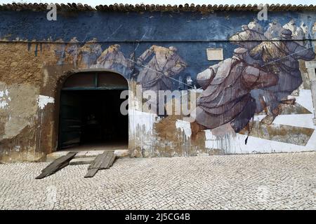 La fresque-Laboratoire pour les activités créatives-entrepôt de Cavalry. Lagos-Portugal-212 Banque D'Images