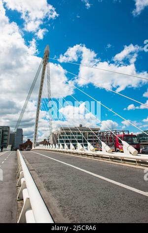 Samuel Beckett Bridge à Dublin, Irlande Banque D'Images