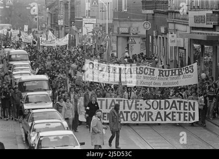 Gelsenkirchen, 03.04.1983 - Pâques mars Ruhr 1983 à Gelsenkirchen. [traduction automatique] Banque D'Images