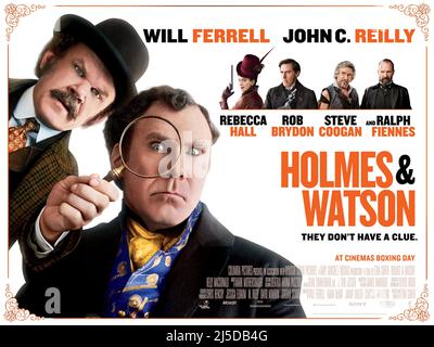 Holmes & Watson année : 2018 Etats-Unis Directeur : ETAN Cohen John C. Reilly, Will Ferrell affiche britannique Banque D'Images