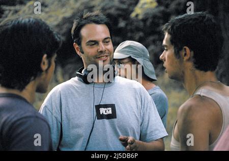 Mean Creek année : 2004 Etats-Unis Directeur : Jacob Estes Jacob Estes, Scott Mechlowicz photo de tournage Banque D'Images