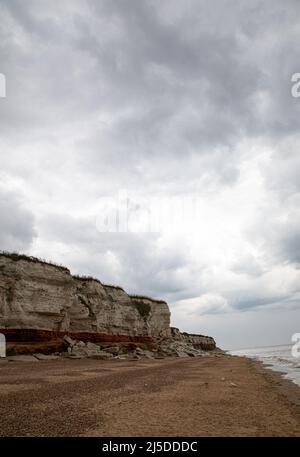 Le phare emblématique de Old Hunstanton au coucher du soleil. Banque D'Images