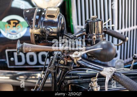 détails de la moto vintage Banque D'Images