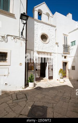 Église Saint-Nicolas (St. Nicholas de Myra) dans la région de Locorotorno Bari, Italie, Apulia, Italie. Il a été érigé vers 1660. Nikolaos de Myra, était un h. Banque D'Images