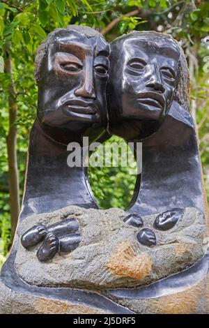 Sculpture au jardin botanique national de Kirstenbosch au pied de la montagne de la Table au Cap / Kaapstad, province du Cap occidental, Afrique du Sud Banque D'Images