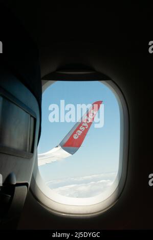 Easy Jet WiNG à mi-vol Banque D'Images