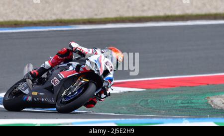 TT Assen circuit d'Assen, Assen (pays-Bas), pays-Bas, 22 avril 2022, N°60 Michael van der Mark NED BMW M1000 RR BMW Motorrad WorldSBK Team pendant le Motul Dutch Round - FIM Superbike World Championship 2022 - Free Practice and qualifications - World Superbike - SBK Banque D'Images