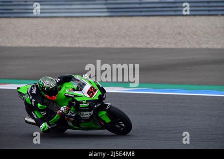 Assen, pays-Bas. 22nd avril 2022. N°52 Oliver Konig CZE Kawasaki ZX-10RR Orelac Racing VerdNatura lors du Motul Dutch Round - FIM Superbike World Championship 2022 - Free Practice and qualifications, World Superbike - SBK à Assen (pays-Bas), pays-Bas, avril 22 2022 crédit: Independent photo Agency Srl/Alamy Live News Banque D'Images