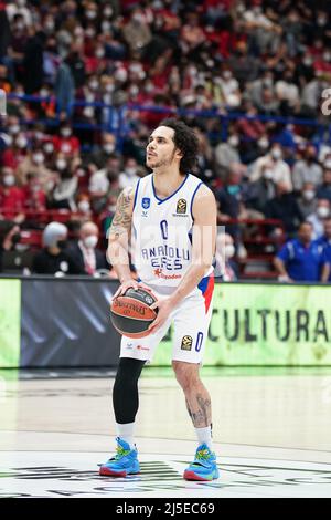 Forum Mediolanum, Milan, Italie, 21 avril 2022, Shane Larkin (Anadolu Efes Istanbul) pendant AX Armani Exchange Milano vs Anadolu Efes Instantbul - Ba Banque D'Images