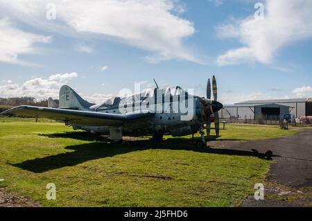 Musée de l'aviation de Solway - Fairey Gannet ECM6 XA459 Banque D'Images