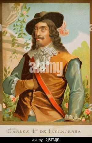 Charles I (1600-1649). Roi d'Angleterre et d'Écosse (1625-1649). Portrait. Chromolithography. Historia Universal, par César Cantú. Volume VIII Publié à Barcelone, 1886. Banque D'Images