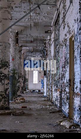 Abandon de l'ancien siège social mondial d'American Motors, Plymouth Road Office Center (PROC), Detroit, Michigan Banque D'Images