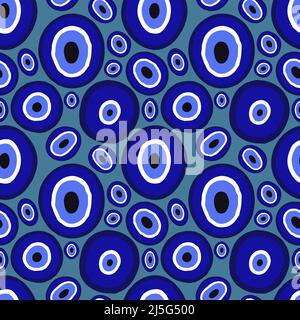 Été sans couture magie mal oeil motif pour les tissus et l'emballage et les cadeaux, cartes et linge et papier d'emballage Banque D'Images