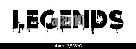 Légendes étiquette Graffiti colorée. Décoration moderne abstraite d'art de rue réalisée dans le style de peinture urbain. Illustration de Vecteur