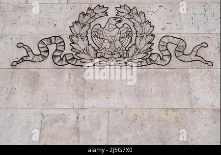 Paris, France : Détails de l'Arc de Triomphe de l'Etoile, l'un des monuments les plus célèbres de Paris, les champs Elysées Banque D'Images