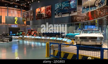 Legacy Gallery, Ford Rouge Factory Tour, Dearborn, Michigan, États-Unis Banque D'Images