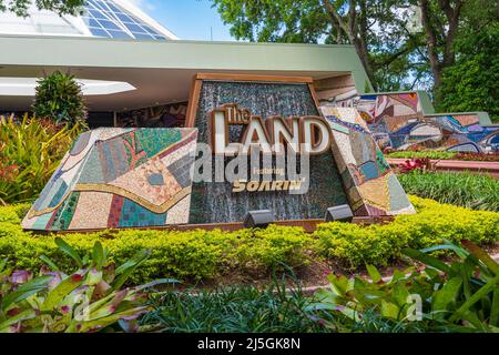 Entrée au pavillon du Land à EPCOT - Walt Disney World Resort, Lake Buena Vista, Floride, États-Unis Banque D'Images