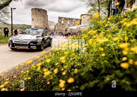 Au cours du rallye Croatie 2022, 3rd tour du Championnat du monde de voitures de rallye WRC 2022, du 21 au 24 avril 2022 à Zagreb, Croatie - photo Nikos Katikis / DPPI