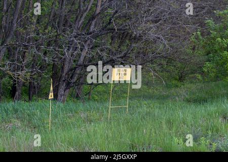 Connectez-vous à Tchernobyl. Contamination supplémentaire. Forêt rouge Banque D'Images