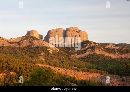 Roques d'en Benet, Ports de Beseit, Tarragona Espagne Banque D'Images