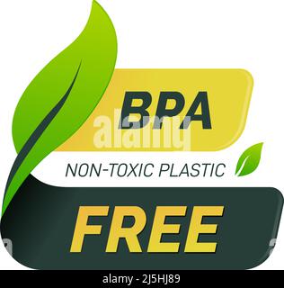 Plastique non toxique, étiquette no bisphénol A vecteur Illustration de Vecteur
