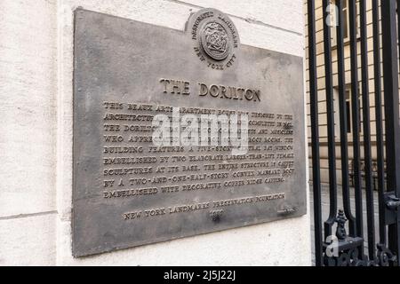 Le Dorilton est un bâtiment phare des Beaux-arts situé sur le Upper West Side, New York City, USA 2022 Banque D'Images