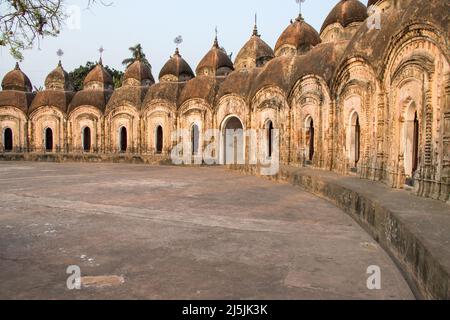 108 TEMPLE SHIVA KALNA BARDHAMAN BENGALE OCCIDENTAL INDE Banque D'Images