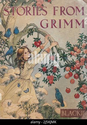 Histoires vintage de Grimm par Blackie. Banque D'Images