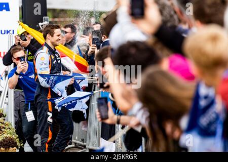 Zagreb, Croatie. 24th avril 2022. JARVEOJA Martin (est), Hyundai Shell MOBIS World Rally Team, Hyundai i20 N Rally 1, portrait lors du Rallye Croatie 2022, 3rd tour du Championnat du monde de rallye WRC 2022, du 21 au 24 avril 2022 à Zagreb, Croatie - photo Nikos Katikis/DPPI crédit: DPPI Media/Alay Live News Banque D'Images