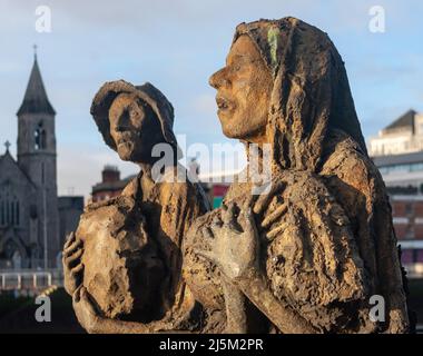 Dublin City cobble et liffey et le canal ringsend Banque D'Images