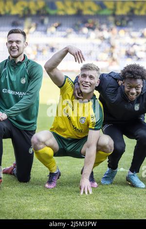 SITTARD - vainqueur du match Zian Flemming de Fortuna Sittard après le match néerlandais Eredivisiie entre Fortuna Sittard et les aigles Vas-y au stade Fortuna Sittard le 24 avril 2022 à Sittard, pays-Bas. ANP MARCEL VAN HORN Banque D'Images