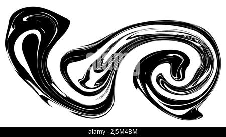 Texture liquide noire. Forme vectorielle abstraite du fluide sur fond blanc. Arrière-plan abstrait noir et blanc. Forme liquide noire. Illustration vectorielle Illustration de Vecteur