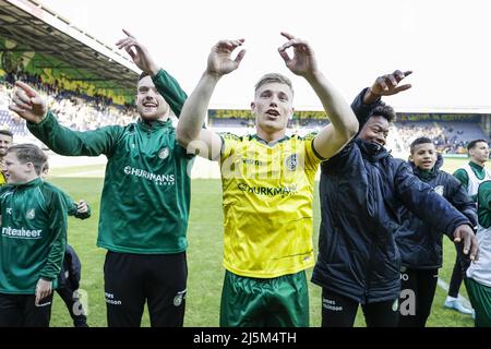 SITTARD - vainqueur du match Zian Flemming de Fortuna Sittard après le match néerlandais Eredivisiie entre Fortuna Sittard et les aigles Vas-y au stade Fortuna Sittard le 24 avril 2022 à Sittard, pays-Bas. ANP MARCEL VAN HORN Banque D'Images