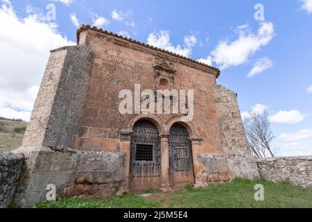 Hermitage de l'Humilladero de la cité médiévale de Medinaceli dans la province de Soria, Espagne. Banque D'Images