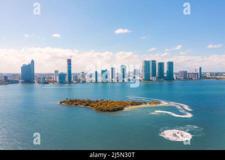 Petite île de Miami en Floride Banque D'Images
