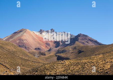 Volcan Tunupa de Chatahuana point de vue. Salar de Uyuni, Bolivie.paysage bolivien Banque D'Images