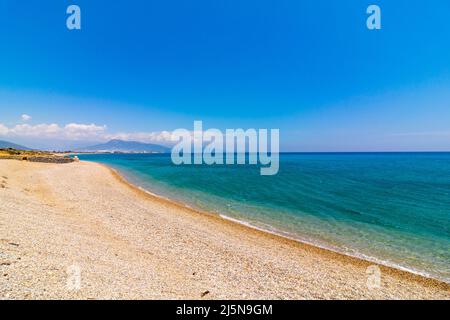 Plage d'Anemurium. Anemurium ville ancienne à Anamur Mersin. Plages célèbres en Turquie. Voyage en Turquie photo de fond. Banque D'Images